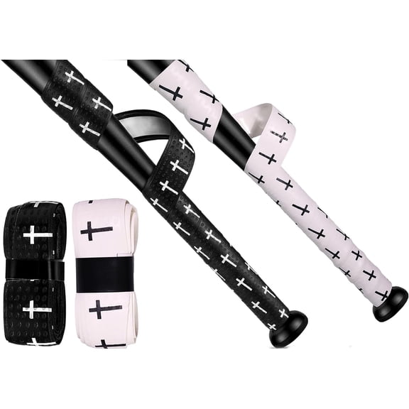 DEA 4 Pcs Cross Baseball Bat Grip Tapes, 1.5mm, Precut and Full Adhesive Softball Grip Tape,Non-Slip Baseball Bat Wrap, for Multi-Sport Handles