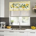 thumbnail image 5 of 2 Pack Valances for Windows, Yellow Lemons Window Valances for Living Room/Bedroom/Bathroom, Summer Botanical Checkered Farmhouse Light Filtering Kitchen Curtain Valance Window Treatment 42"W x18" L, 5 of 9