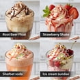 thumbnail image 3 of OVENTE Milkshake Glasses Set of 4, 12.5 Oz Old Fashioned Soda Glass, Fountain Classic Footed Ice Cream Cups for Strawberry Shake, Smoothies, Sundae, Root Beer Float or Tropical Drinks, Clear GM22040, 3 of 6