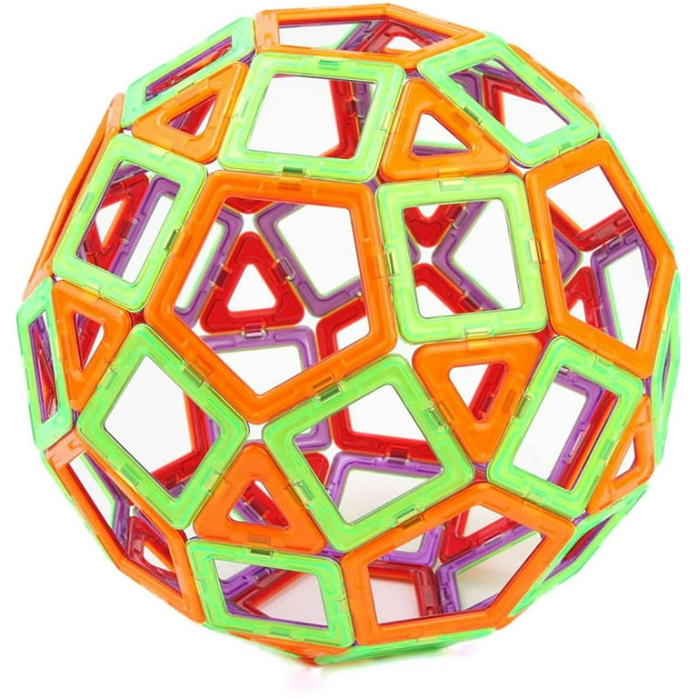 Magformers Deluxe Challenger Multicolor Magnetic Tiles 112 Pieces Walmart