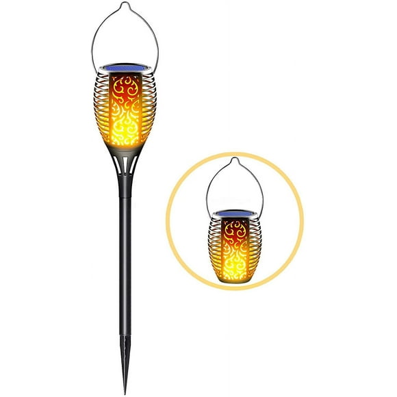 shiyou-Solar Lights Outdoor, Upgraded Large Solar Torch Light with Flickering Flame, 3-in-1 Hanging Lanterns Fire Effect Tiki Torches for Garden, Pathway, Yard, Christmas Decorations