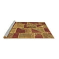 thumbnail image 2 of Ahgly Company Machine Washable Indoor Square Patchwork Brown Transitional Area Rugs, 5' Square, 2 of 4
