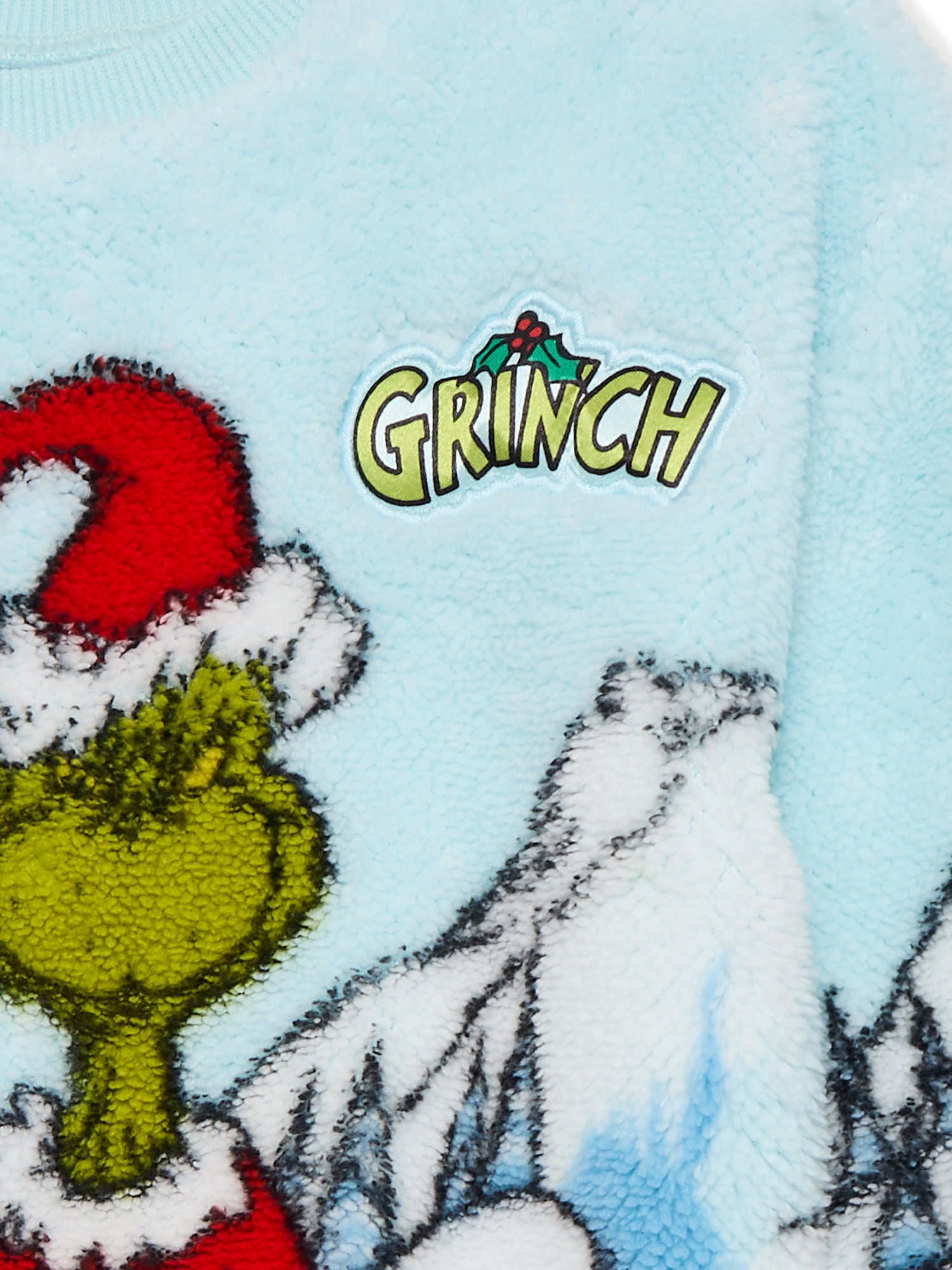 The Grinch Toddler Girls' Plush Faux Shearling Holiday Sweater, Sizes 12M-5T
