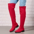 thumbnail image 3 of Mepaouo Women's Over The Knee Thigh High Boots Suede Chunky Block Heel Stretch Riding Long Boots, 3 of 6