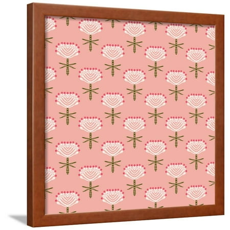 Vector Floral Frames - Floral Vector Pattern for Fall Fashion Framed Print Wall Art By tukkki