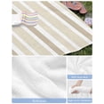 thumbnail image 6 of Beige Brown Striped Beach Towels Oversized Super Absorbent, Modern White Abstract Art Aesthetics Lightweight Bath Towel Quick Dry Sets For Bathroom/Pool/Rv Camping/Beach Play/Gym Room/Picnic 35"x70", 6 of 8