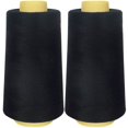 thumbnail image 1 of Superpunch SuperSew Black Polyester Sewing Thread, 2 Cones of 3000 m, 1 of 2