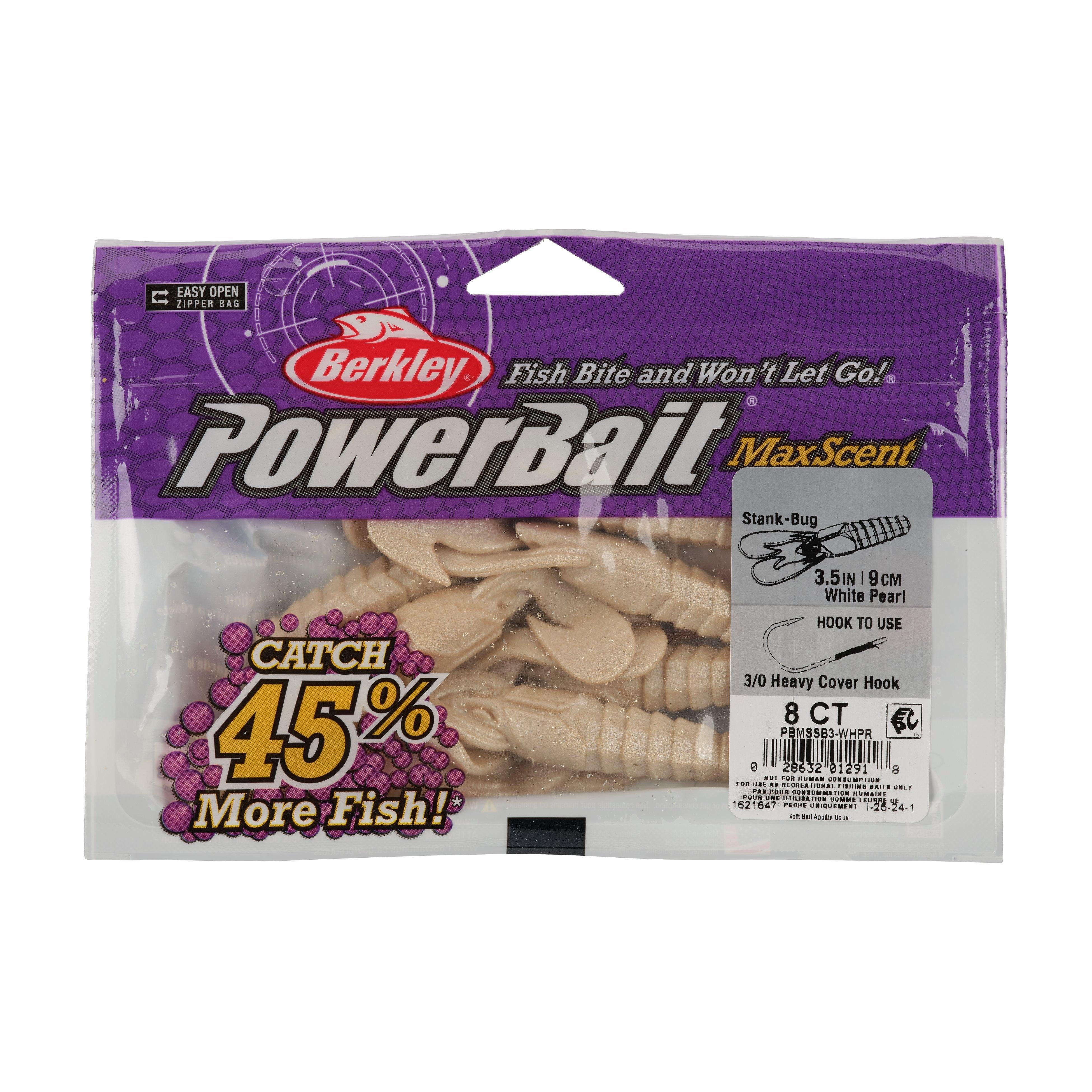 Berkley PowerBait® MaxScent Stank-Bug, 3.5 in, White Pearl