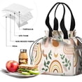 thumbnail image 4 of Boho Bohemian Art Drawstring Lunch Bag Women - Drawstring Lunch Bag Insulated for Work Office - Stain-Resistant Large Lunchbags for Women with Multi-Pockets, 4 of 6