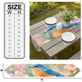 thumbnail image 3 of Blue Bird Table Runner Linen Burlap Table Runner 70 Inches Long Pink Cherry Blossom Branch Pastoral Plants Dresser Scarves for Kitchen Island Coffee Dining Room Party Holiday Decoration 13"x70", 3 of 8