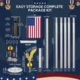 thumbnail image 5 of Yescom Bravery MEGA 20ft Flag Pole Kit with Solar Light & Deck Mount for Outdoor Aluminum Inground Flagpole for Dock, House, Silver, 5 of 13