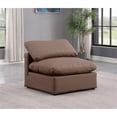 thumbnail image 6 of Bowery Hill Contemporary Vegan Leather Armless Chair in Brown, 6 of 9