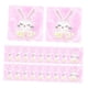 thumbnail image 3 of Vajilla desechable para fiesta de Pascua, accesorios para suministros de fiesta de color rosa, bonito patrón de conejo para té de , Estilo D, 3 of 10