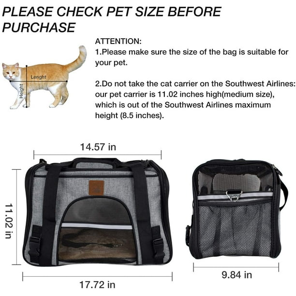 Airline approved dog carrier size 2025