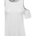 thumbnail image 3 of FashionOutfit Women's Cold Shoulder Solid Top, 3 of 3