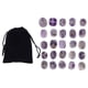 thumbnail image 1 of Juego de 25 uds de piedras de runas naturales, juego de piedras de meditación grabadas pulidas más suaves para adivinación, curación de chakras, amatista, 1 of 12