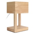 thumbnail image 2 of Lámpara de vela de madera, lámpara calentadora de velas regulable, enchufe estadounidense de 110? 240V para cabecera de dormitorio, 2 of 8
