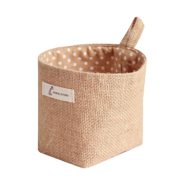 EeaseMX Bolsa de almacenamiento de pared de algodón y lino, para colgar sobre la puerta, organizador de artículos diversos para dormitorio, sala de estar y baño (patrón aleatorio).