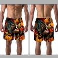 thumbnail image 3 of luoweisi Men's Beach Shorts Quick Dry Swim Trunks with Mesh Lining Thanksgiving Turkey S, 3 of 5