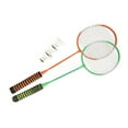 thumbnail image 1 of Badminton Set, Comfortable Grip Orange And Green Badminton Racket Shuttlecocks Set Steel Alloy Anti Skid  For Exercise, 1 of 8