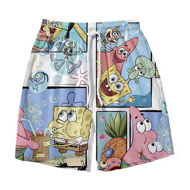 Los pantalones cortos de verano son sueltos y cómodos para dormir en casa, pantalones con estampado de dibujos animados, pijamas, pantalones casuales