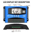thumbnail image 4 of 30A-100A MPPT Solar Charge Controller 12V 24V Dual USB LCD Display Car Battery Panel Charger Regulator With Load ,Easy to Use, 4 of 7