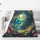 thumbnail image 1 of Balery Enchanted Forest Butterfly A Manta de Felpa Suave y Acogedora – Cobija de Franela Aterciopelada para Cama, Lavable y Cálida para Sofá, Mascotas, Transpirable-40"x30", 1 of 7