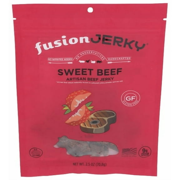 Fusion Jerky Beef Sweet 2.5 oz (Pack of 8)
