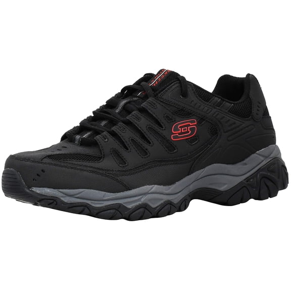 Skechers Afterburn Memory Fit Lace-Up Sneakers, Mens Athletic Shoes with Cushioned Foam Insole