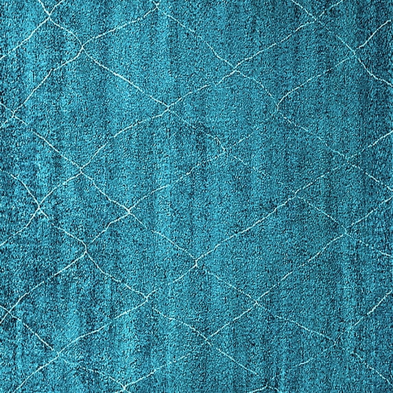 Ahgly Company Indoor Square Oriental Light Blue Industrial Area Rugs, 5' Square