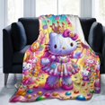 thumbnail image 6 of Hello Kitty Blanket, Super Soft Throw Blanket, Cozy Flannel Blankets For Boys Girls, Warm Blankets For Couch Sofa Bed, 50"X40", 6 of 9