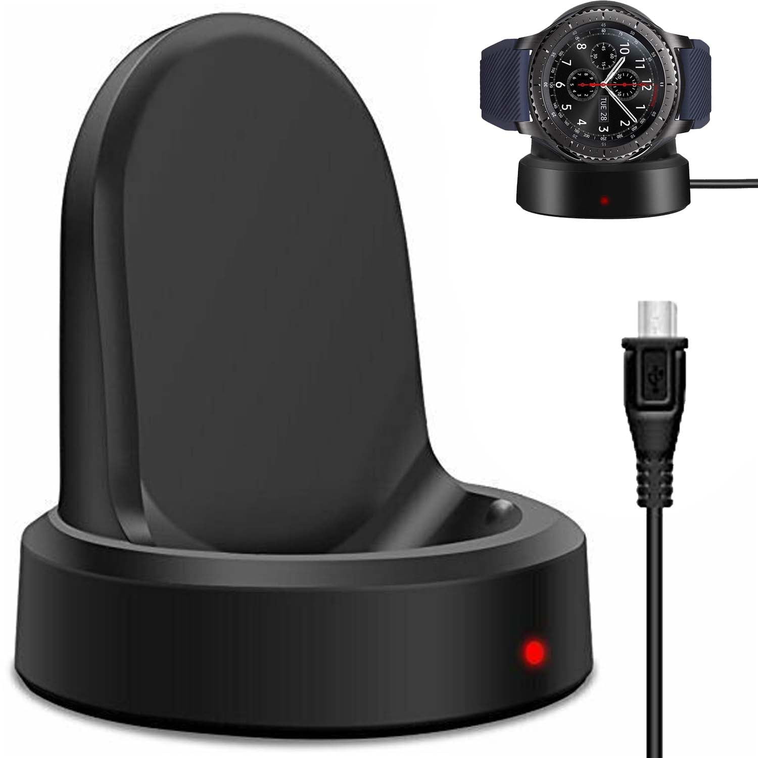 Wireless Charging Dock Charger for Samsung Galaxy Watch Gear S3 S2 Frontier Classic - Walmart.com