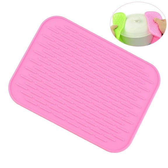 HEATSHAKING 1Set Pink Silicone Insulation Mat Heat Insulation Non Slip for Kitchen Use by Cooking Lovers