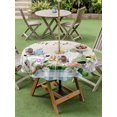 thumbnail image 3 of Outdoor Tablecloth with Umbrella Hole and Zipper, Easter Round Table Cloth 60 Inch Waterproof Tablecloth, Spring Gnomes Bunny Butterfly Duck Floral Plaid Picnic Table Cover for Patio Camping, 3 of 7
