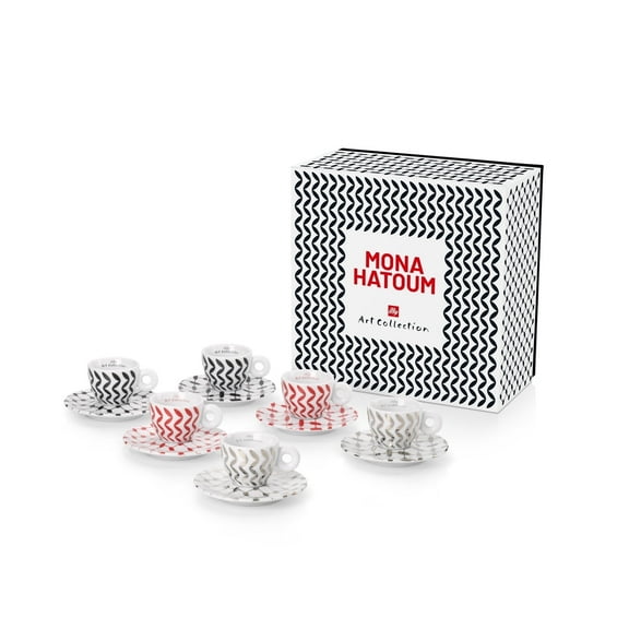 Mona Hatoum illy Art Collection - Set of 6 Espresso Cups and Saucers
