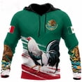 thumbnail image 5 of Sudadera con capucha para hombre, sudadera con capucha mexicana, estampado 3D, gráficos de gallo mexicano, camisetas de otoño, manga larga, ropa de calle, sudadera con capucha para hombre, 5 of 5