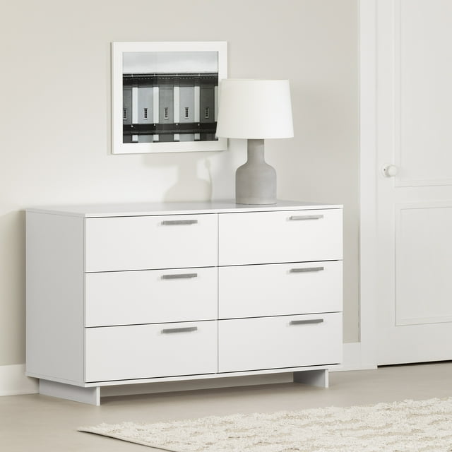South Shore Cavalleri 6-Drawer Dresser for Adult, in Pure White