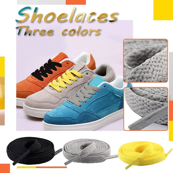 39" Flat Colored Shoe Laces for Sneakers Skate Shoes Boots and Sport Shoes,Portable Household Shoestrings Home Essentials(3 Colors)