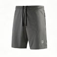 thumbnail image 3 of cllios Men's Athletic Shorts 5 Inch Inseam Breathable Quick Dry Fitness Shorts Solid Color Lightweight Cooling Running Short with Zipper Pockets Gray XL, 3 of 6