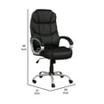 thumbnail image 5 of 30 Inch Office Chair, 360 Degree Swivel, Cushioned Black Faux Leather, 5 of 5