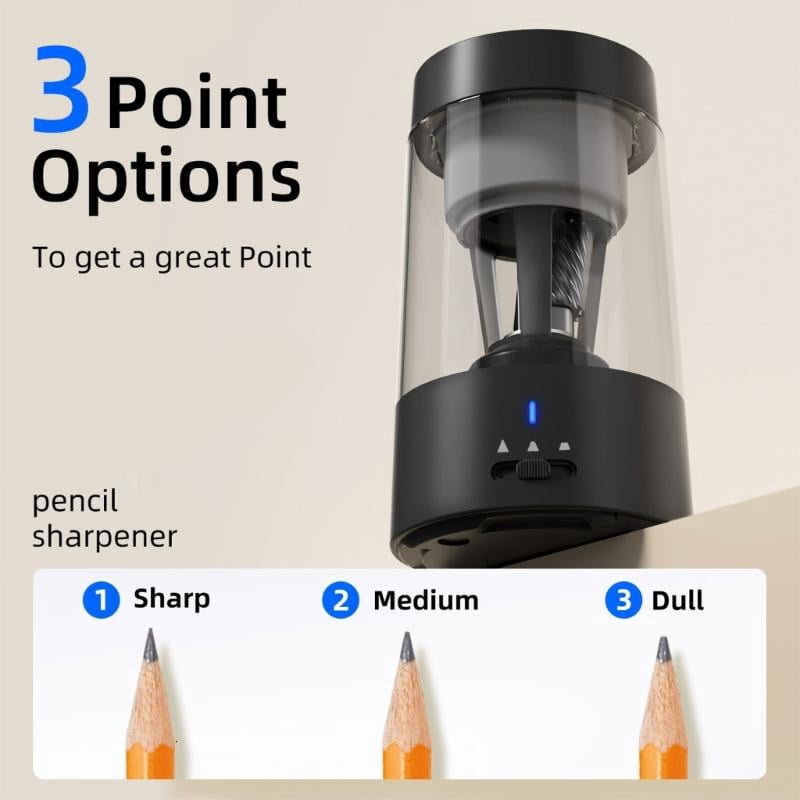 CEORPER Battery Operated Pencil Sharpener Rapid Charging Type C Connection