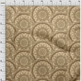 thumbnail image 4 of oneOone Georgette Viscose Light Brown Fabric Asian Block Mandala Sewing Craft Projects Fabric Prints By Yard 42 Inch Wide, 4 of 4