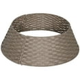 thumbnail image 2 of HOMCOM 27 inch Rustic Christmas Tree Collar, Plastic Woven Christmas Tree Skirt for Party, Holiday, Home Decoration, Coffee, 2 of 9