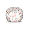 thumbnail image 1 of Summer Storage Toy Bag Chair, Pattern of Beach Camping Tent Watermelon Life Seagulls Banana, Stuffed Animal Organizer Washable Bag, Large Size, Pale Pink Seafoam and Orange, by Ambesonne, 1 of 3