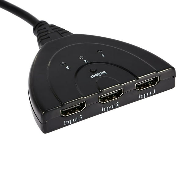 Divisor de 3 Puertos HDMI Switcher 3D 1080P Full HD 3 entradas 1 Salida Auto Cable HDMI de Alta Velocidad Adaptador de Caja de Cubo para HDTV DVD Xbox 360 Partes Electronicas