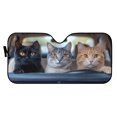 thumbnail image 1 of Uorisanigo Car Shade for Front Windows Washable Cute Cat Driving Windshield Cover Reflector Sunshade Foldable Windshield Cover Sun Shade Car Accessiores Easy to Store for Most Cars, 1 of 6