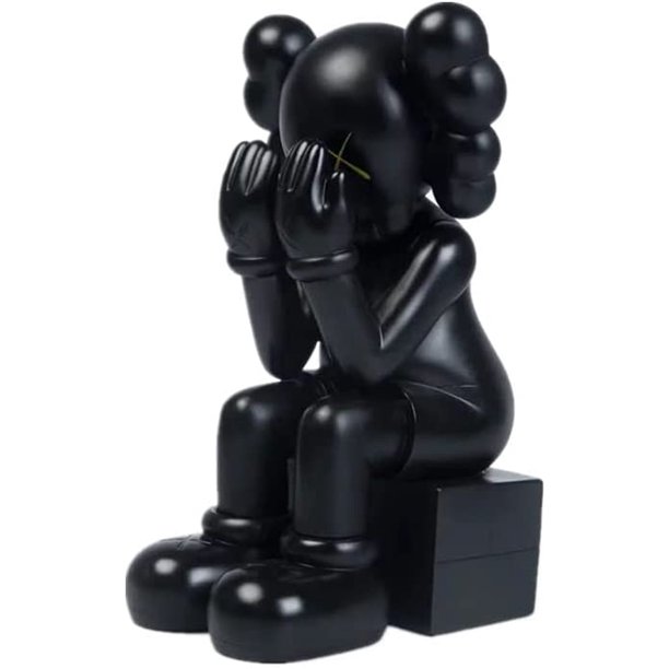 11" 28cm Animación Decorativa KAWS Acción Juguete de Figura Humana, Juguete de arte Modelo de PVC Para la Decoración de Cumpleaños, Decoración de Navidad, Decoración del Coche del Hogar (black) black Xishao Juguetes