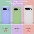 thumbnail image 2 of KOMI for Google Pixel 8a Case, Silicone Phone Case with 1 Screen Protector, Soft Anti-Scratch Microfiber Lining, Full Body Shockproof Slim Cover Support Wireless Charging, Mint Green, 2 of 8
