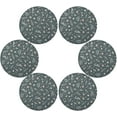 thumbnail image 3 of Round Placemats for Dining Table Set of 6, Flower Leaves Non-Slip Washable Table Mats Kitchen Heat Resistant Place Mats for Outdoor Indoor Table Home Decor, 3 of 7
