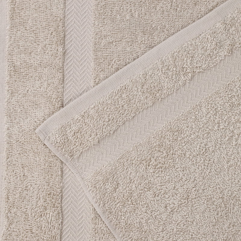 Superior Franklin 4-Piece Cotton Bath Towel Set, Super Soft Quick Dry Fade Resistant Towels, Stone